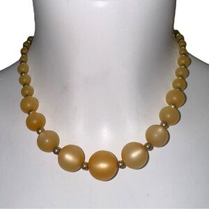 Vintage Butterscotch Pearl Choker Necklace